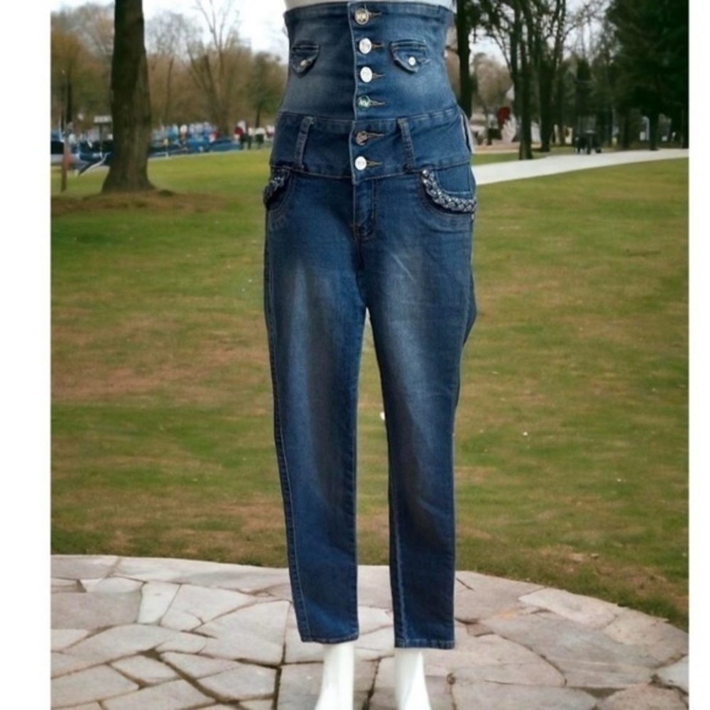 Mitzi Michel,  Ultra High‎ Rise Jeans with Unique Waistband